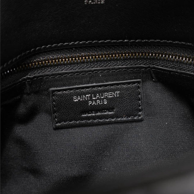 LOULOU PUFFER MEDIUM 29 IN ALL BLACK SHEEPSKIN BLACK HARDWARE