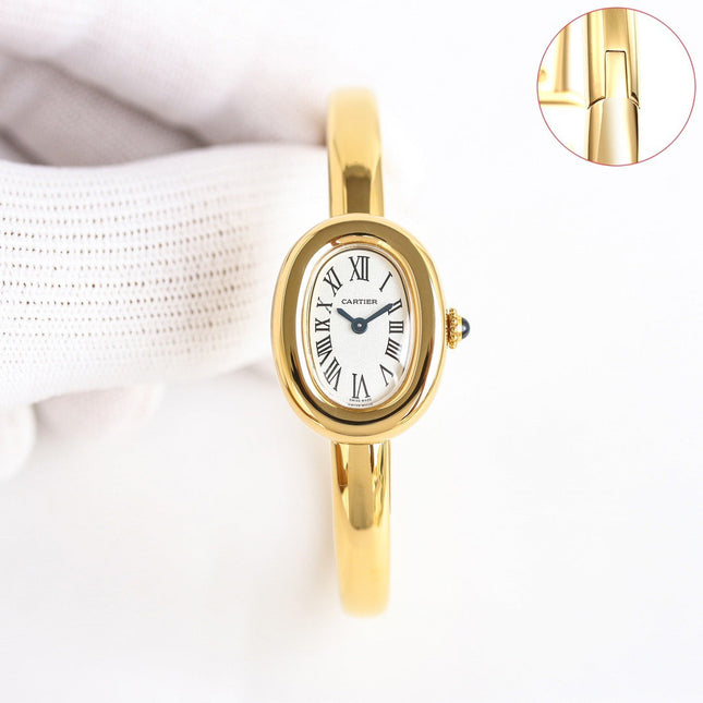 BAIGNOIRE WATCH GOLD CASE QUARTZ 0044