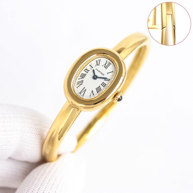 BAIGNOIRE WATCH GOLD CASE QUARTZ 0044