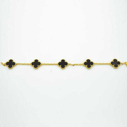 CLOVER BRACELET 5 MOTIFS ONYX