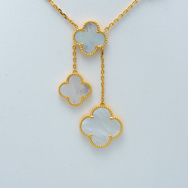 CLOVER PINK MOP NECKLACE 6 MOTIF