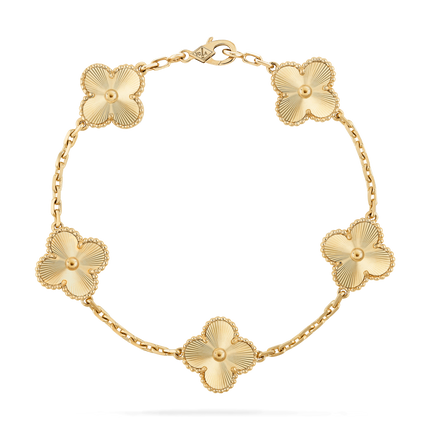 CLOVER GOLD BRACELET 5 MOTIF