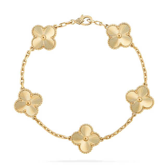 CLOVER GOLD BRACELET 5 MOTIF
