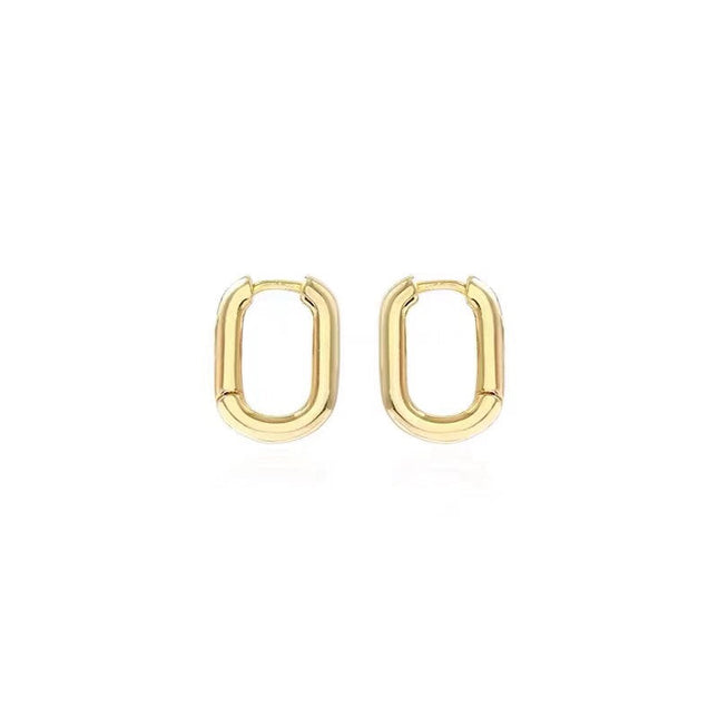 SMOOTH OVAL HUGGIES EARRINGS