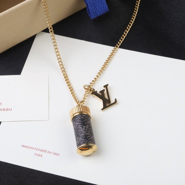 MONOGRAM ECLIPSE CANVAS CHARMS NECKLACE