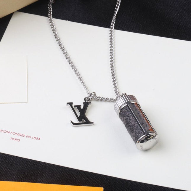 MONOGRAM ECLIPSE CANVAS CHARMS NECKLACE