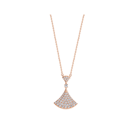 DREAM NECKLACE PINK GOLD FULL DIAMOND