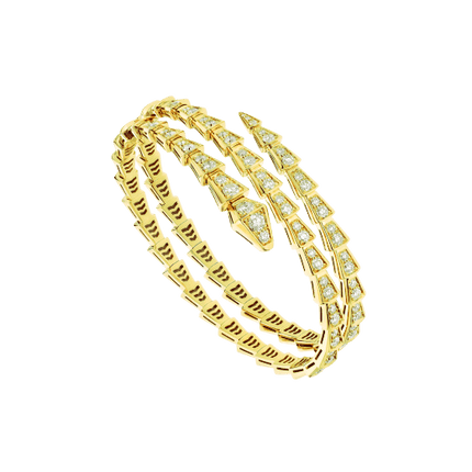 SERPENTI BRACELET GOLD DIAMOND DOUBLE ROW
