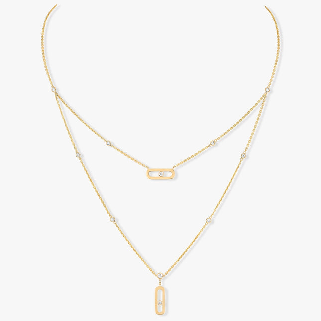 MOVE UNO 2 ROW DIAMOND NECKLACE