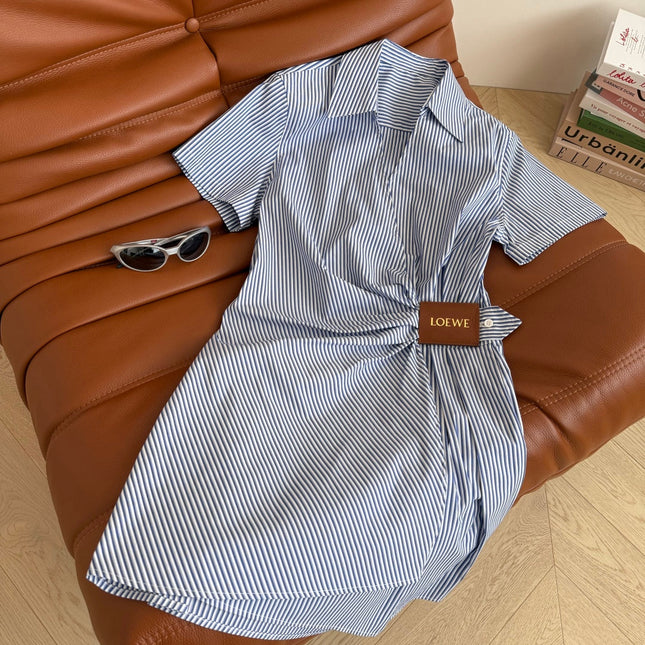 STRIPED POLO DRESS 25S IN COTTON 265762