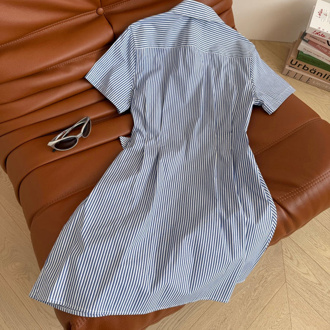 STRIPED POLO DRESS 25S IN COTTON 265762