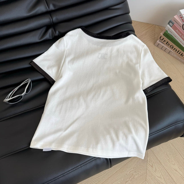 COTTON TEE WITH ARC DE TRIOMPHE LOGO WHITE 265708