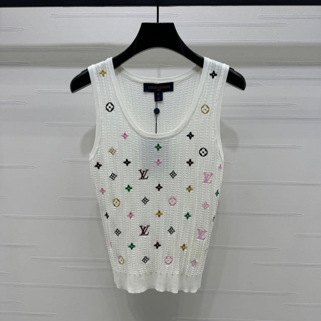 LV 25S EMBROIDERED KNIT TANK TOP 264272