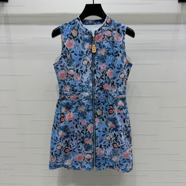 LV 25S ROUND NECK SLEEVELESS DRESS 264202