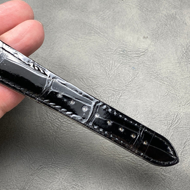 CARTIER TANK MUST SILVER CASE WITH BLACK LEATHER STRAP