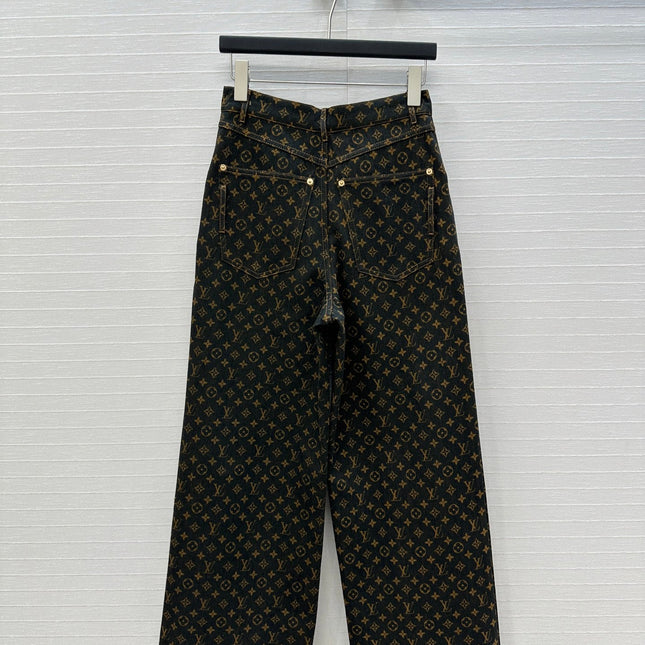 LV DENIM PANTS WITH LOGO 264395