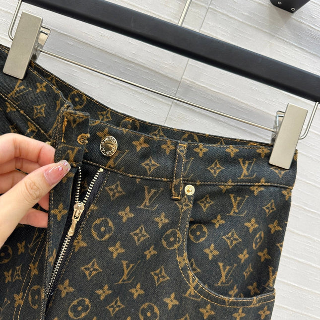 LV DENIM PANTS WITH LOGO 264395