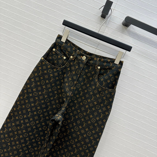 LV DENIM PANTS WITH LOGO 264395