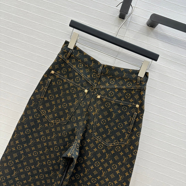 LV DENIM PANTS WITH LOGO 264395