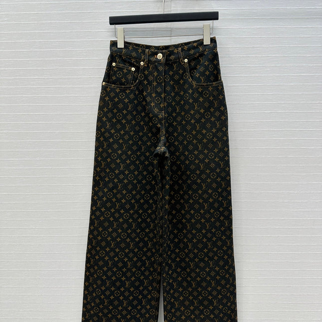 LV DENIM PANTS WITH LOGO 264395