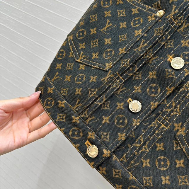 LV  DENIM SLEEVELESS TOP WITH LOGO 264405