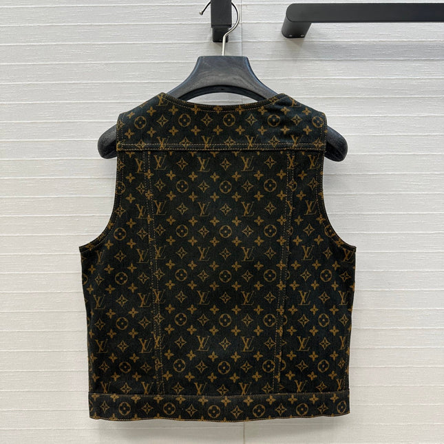 LV  DENIM SLEEVELESS TOP WITH LOGO 264405