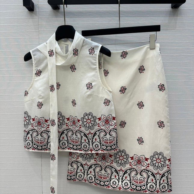 MIUMIU SLEEVELESS TOP AND SKIRT SET 264447