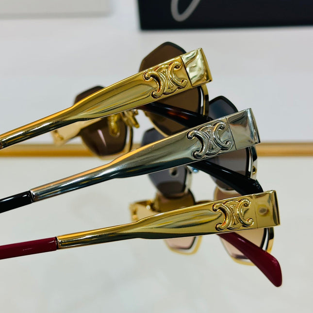TRIOMPHE SEMI-RIMLESS SUNGLASS CL42118 IN METAL
