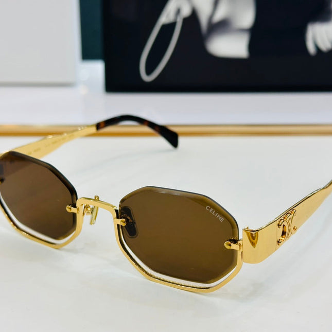 TRIOMPHE SEMI-RIMLESS SUNGLASS CL42118 IN METAL