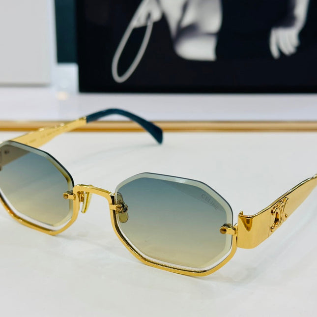 TRIOMPHE SEMI-RIMLESS SUNGLASS CL42118 IN METAL