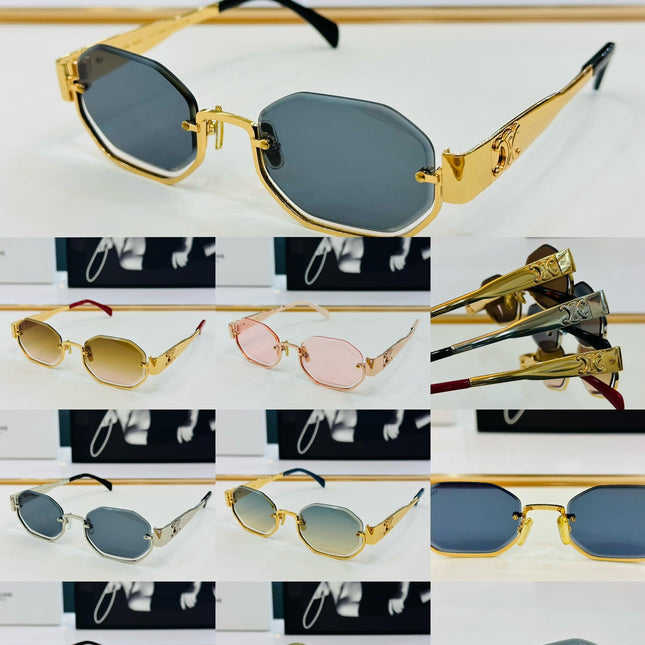 TRIOMPHE SEMI-RIMLESS SUNGLASS CL42118 IN METAL