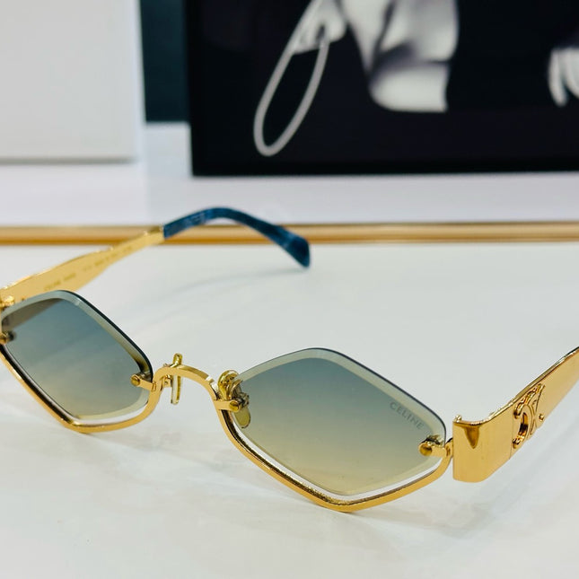 TRIOMPHE SEMI-RIMLESS SUNGLASS CL42117U IN METAL OCTAGON LENSES