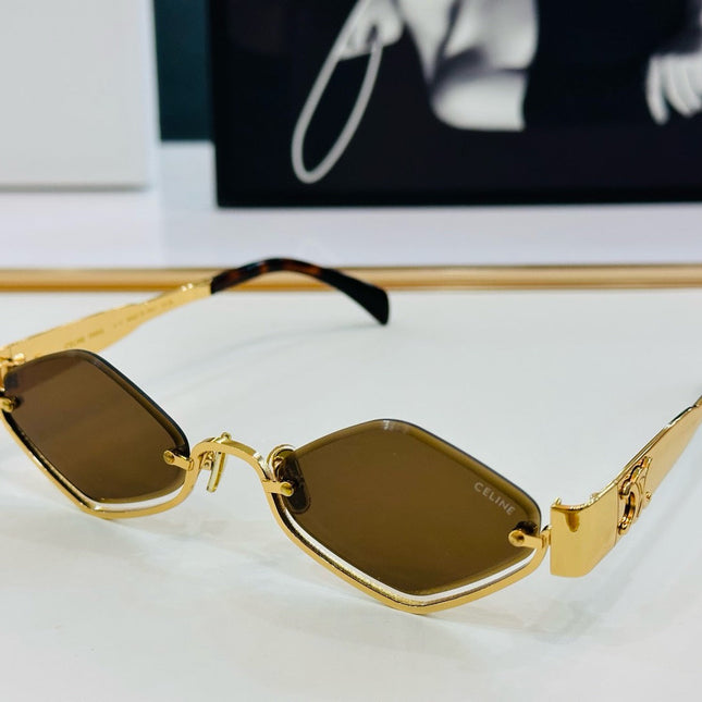 TRIOMPHE SEMI-RIMLESS SUNGLASS CL42117U IN METAL OCTAGON LENSES
