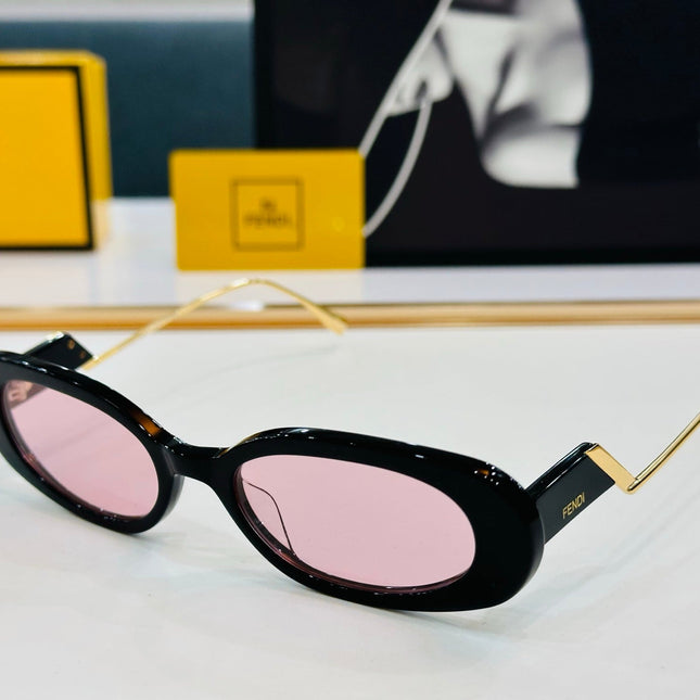 FF DIAMONDS OVAL FRAME SUNGLASSES E3018 IN ACETATE