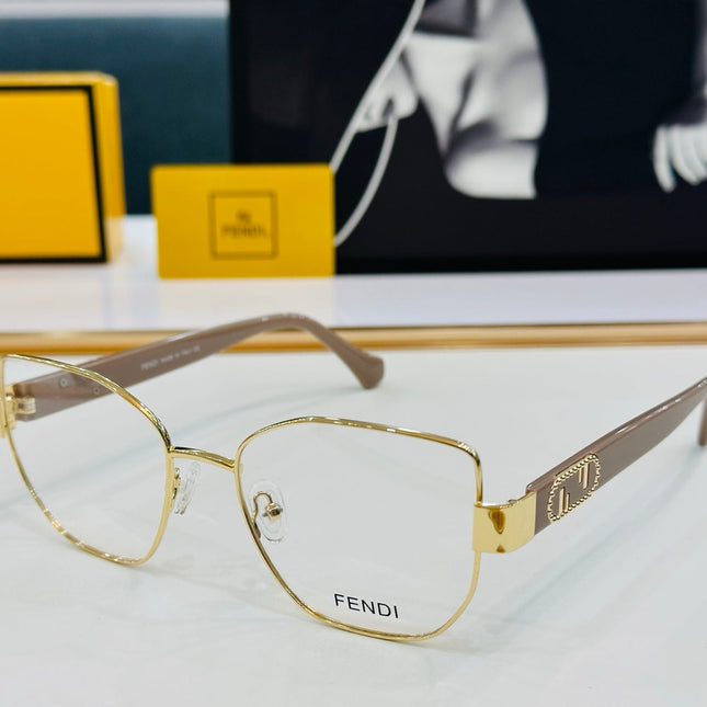 BAGUETTE SQUARE FRAME SUNGLASSES FE40051 IN METAL