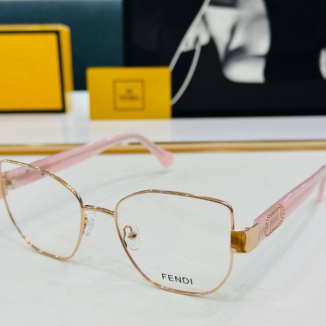 BAGUETTE SQUARE FRAME SUNGLASSES FE40051 IN METAL