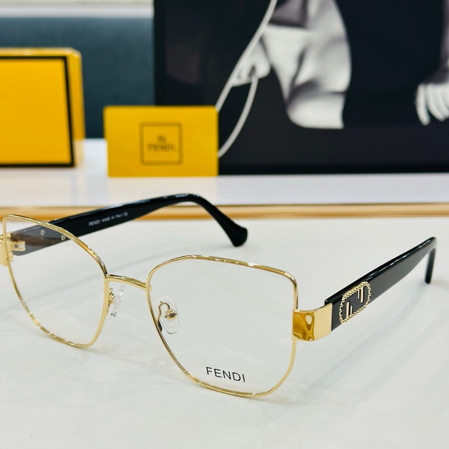 BAGUETTE SQUARE FRAME SUNGLASSES FE40051 IN METAL