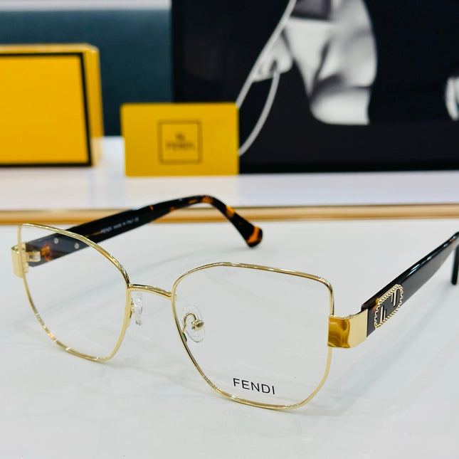 BAGUETTE SQUARE FRAME SUNGLASSES FE40051 IN METAL
