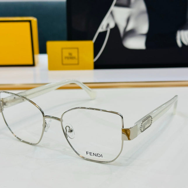 BAGUETTE SQUARE FRAME SUNGLASSES FE40051 IN METAL