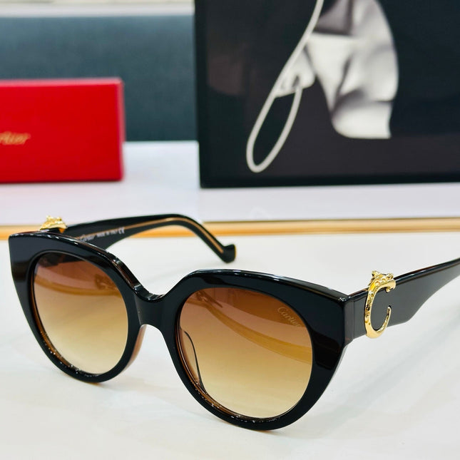 PANTHÈRE ROUND FRAME SUNGLASSES 578201 IN ACETATE
