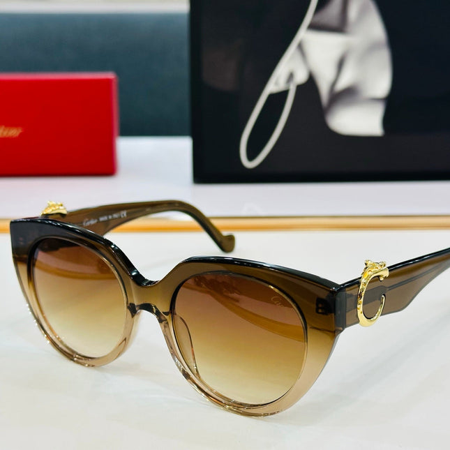 PANTHÈRE ROUND FRAME SUNGLASSES 578201 IN ACETATE