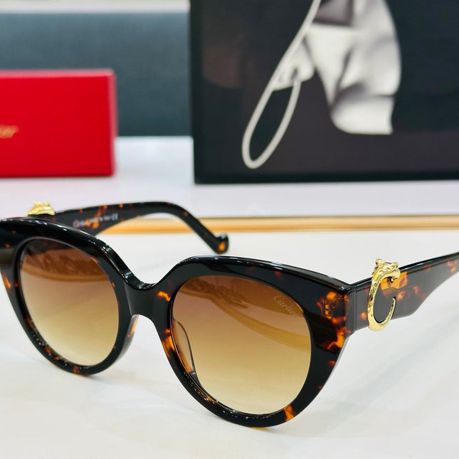PANTHÈRE ROUND FRAME SUNGLASSES 578201 IN ACETATE