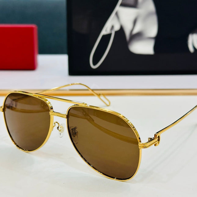 C DE AVIATOR FRAME SUNGLASSES CT0110S IN METAL