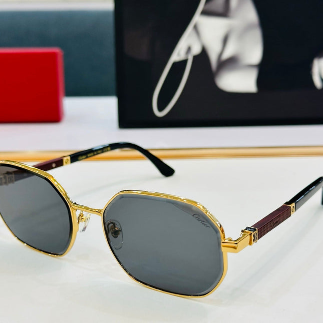 PREMIÈRE GEOMETRIC FRAME SUNGLASSES CT0492S IN METAL