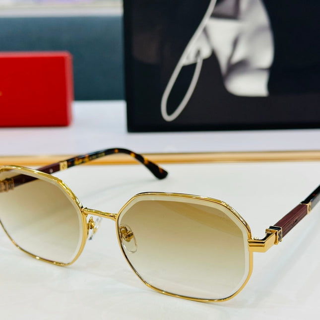 PREMIÈRE GEOMETRIC FRAME SUNGLASSES CT0492S IN METAL