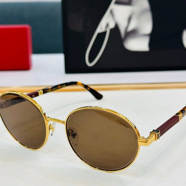 PREMIÈRE ROUND FRAME SUNGLASSES CT0490S IN METAL