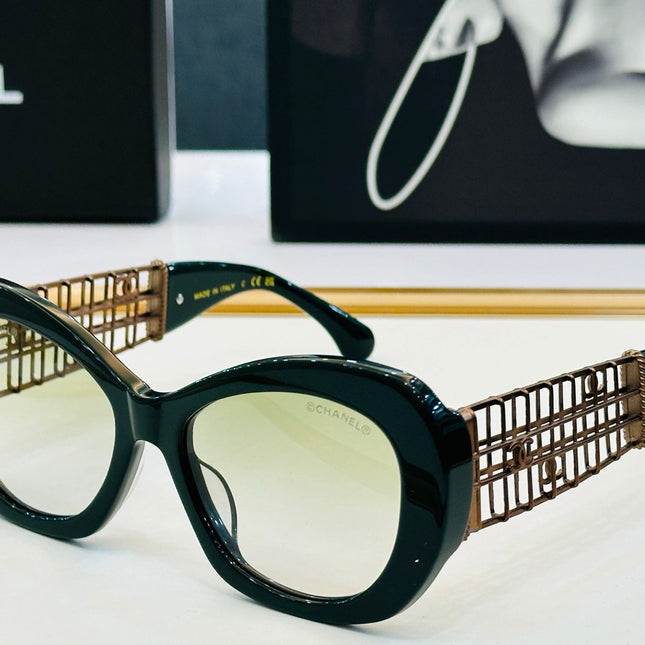 CAT EYE SUNGLASSES CH9170 IN ACETATE GOLD METAL