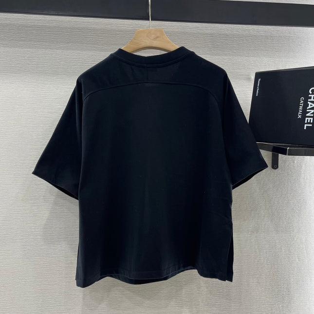 LV 25S T-SHIRT COTTON METALLIC LOGO 264989