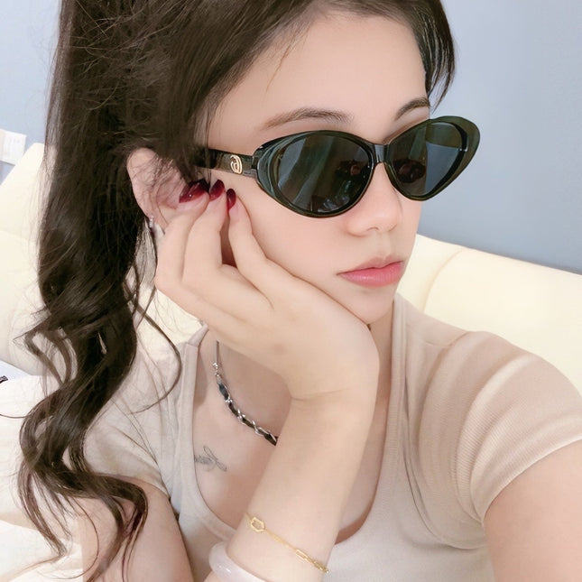 OVAL FRAME SUNGLASSES G0982 IN ACETATE