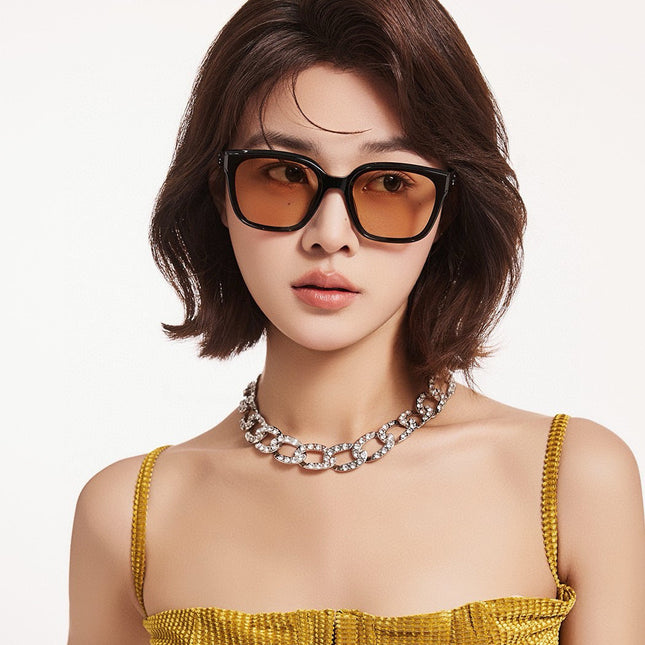 FOLDABLE SQUARE FRAME SUNGLASSES G4319 IN ACETATE